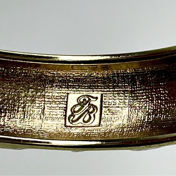 Tommy Bahama B28439 Blue Enamel Bangle Bracelet Curacao Moroccan Tile Gems Gold - Picture 12 of 13